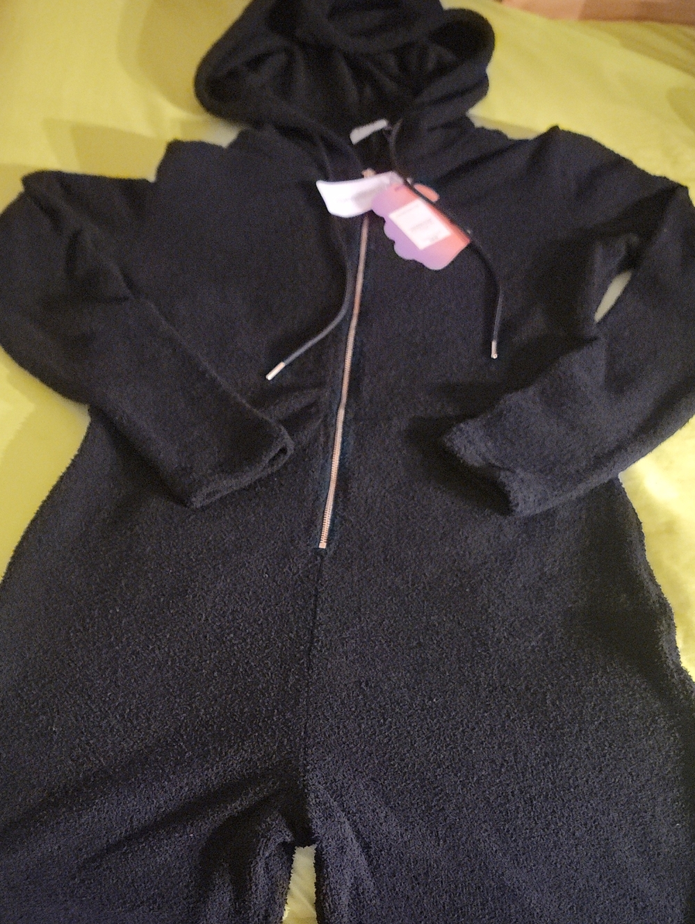 Yitty Pet Me Heart Pocket Onesie in Caviar Black